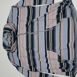 Multicolor Striped Cowl Neck Pullover Sweater DB Sunday Sz 1X